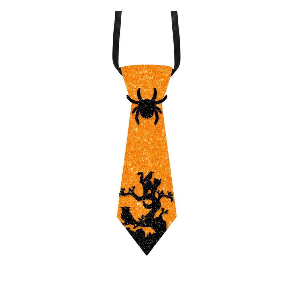 New Halloween Decoration Tie, Halloween Pumpkin Spider Party Decoration Tie, Photo Prop