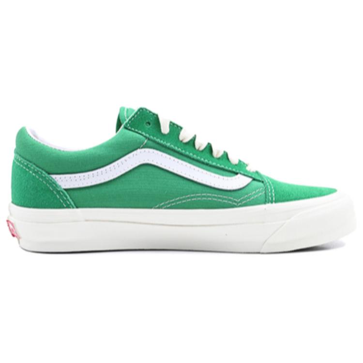 Vans Old Skool Series Comfortable Versatile Low-Top Casual Shoes Unisex sneaker Green White VN000CY2CX1