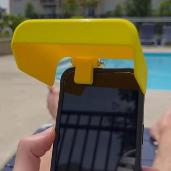 Phone Sunshade Clip with Adjustable Visor 3D Printed Universal Mobile Phone Umbrella Outdoor Beach Pool Travel Phone Sun Shield