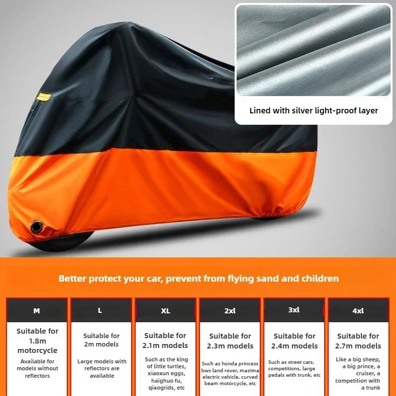 Gruba wodoodporna uniwersalna osłona zewnętrzna UV na motocykl, rower elektryczny, motocykl, chroniąca przed kurzem, deszczem, słońcem, na wszystkie pory roku