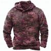Fall Winter Men's Camo Camouflage 3D Print Hooded Hoodies Sweatshirt Long Sleeve Streetwear Camouflage Pullover Tops