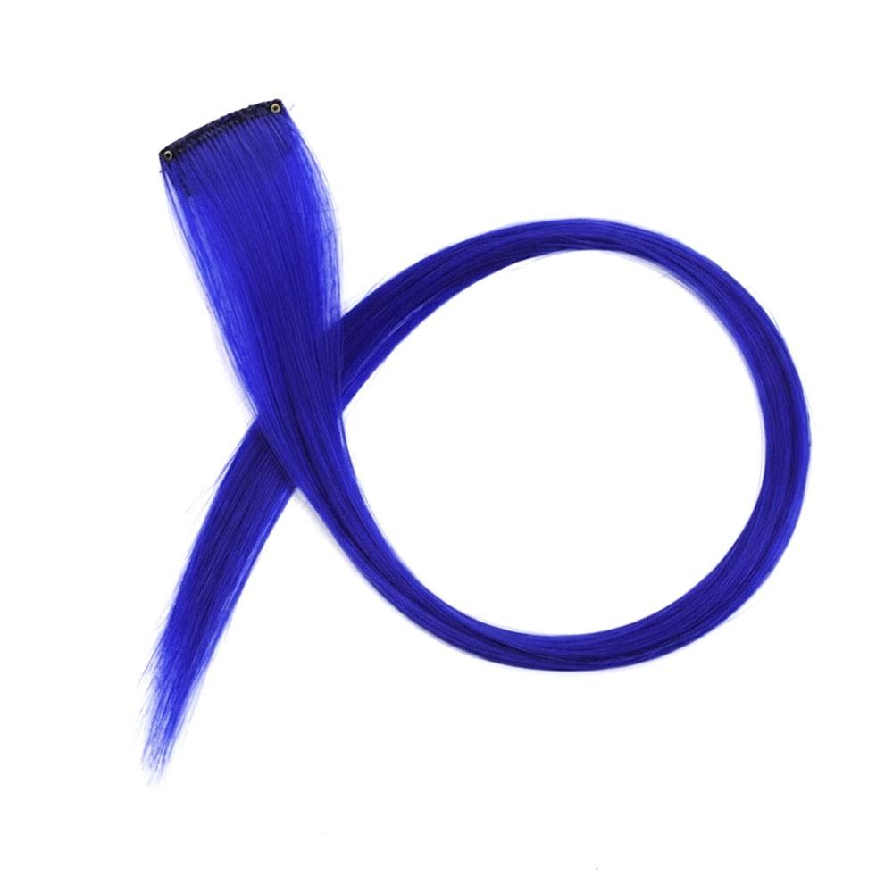 Synthetic Clip in Hair Extensions Rainbow Colorful Wig Hairpieces Wig Hair Accessories  Girls