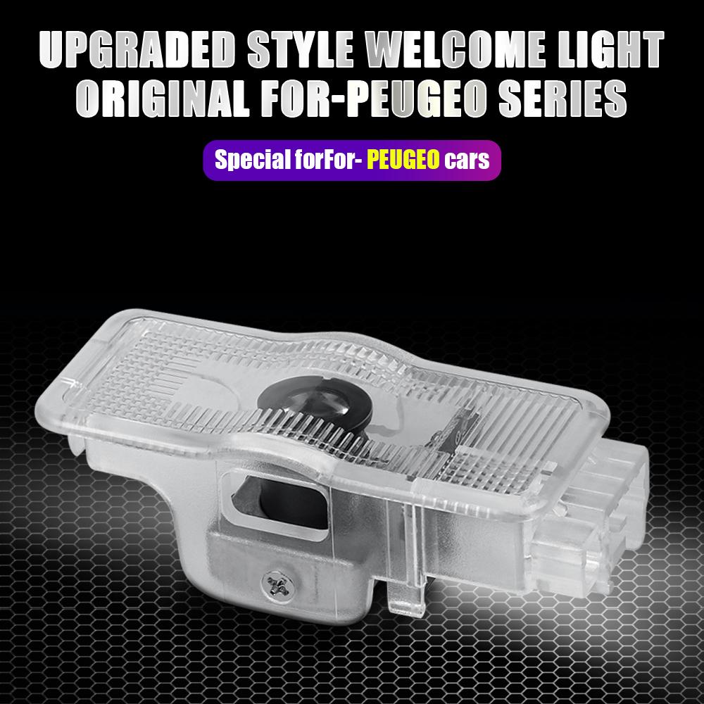 2PCS Original Car Door LED Welcome Light Auto Emblem Laser Projector Lamp Decor Accessories For Peugeot 407 CRZ 508 2010-2011