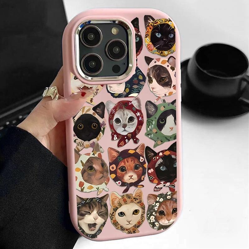 Schattige Zwarte Kat Zachte Case Voor Samsung S25 S24 S23 S22 Plus Ultra S23 S24 S20 S21FE A16 A53 A32 A51 A71 A31 A24 Note 20Ultra Cover