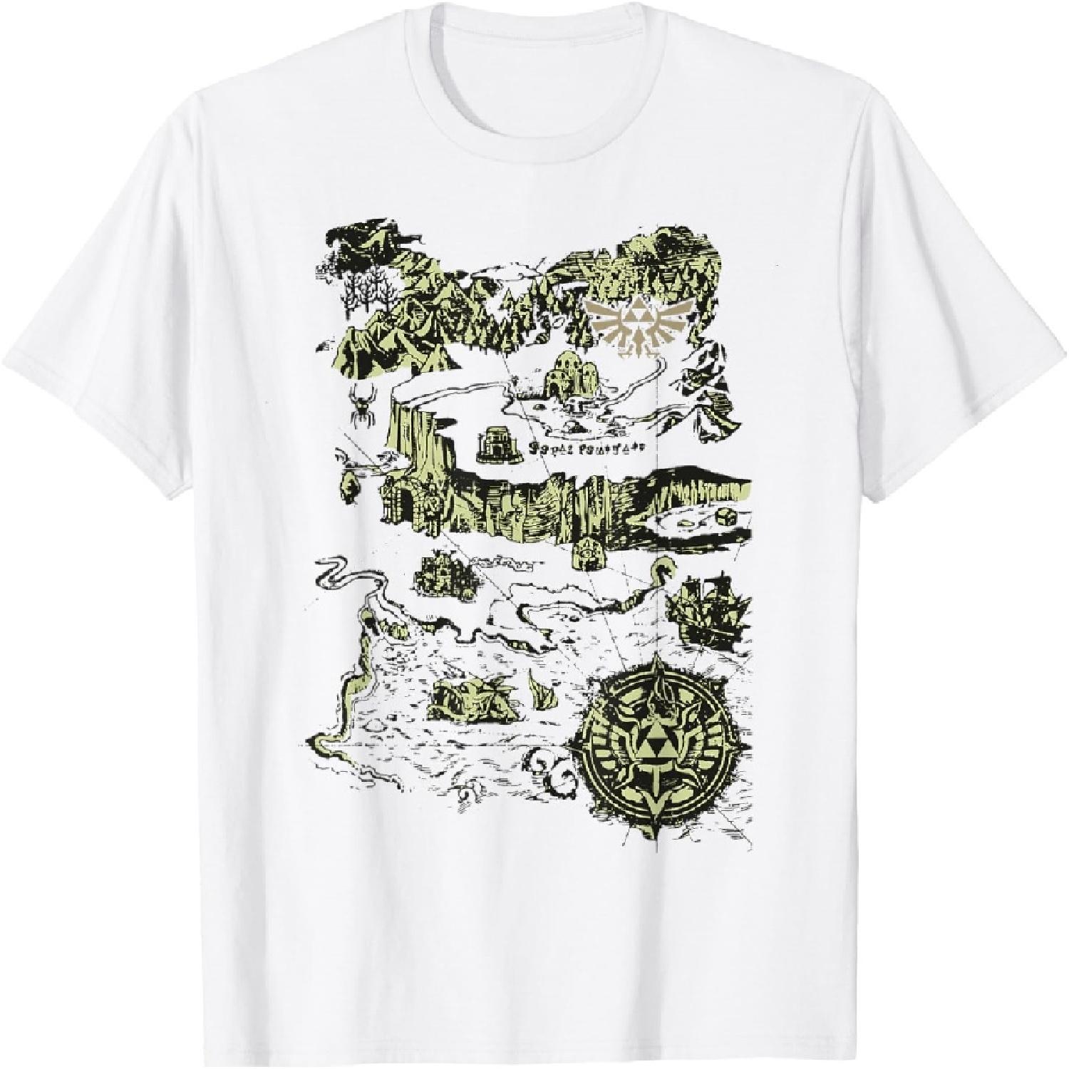 The Legend of Zelda Hyrule Map Logo T-Shirt S белый