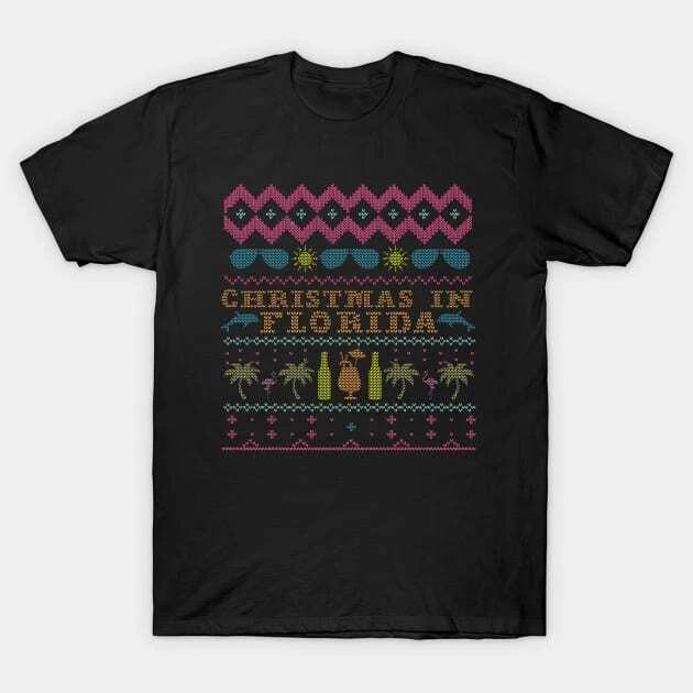 Christmas in Florida Ugly Sweater Made in Australia T-Shirt Made in Australia T- S