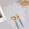 1-20PCS Christmas Snowflake Placemats and Table Runner Decorative Heat Resistant Tableware Mats Dining Room Holiday Party Decor