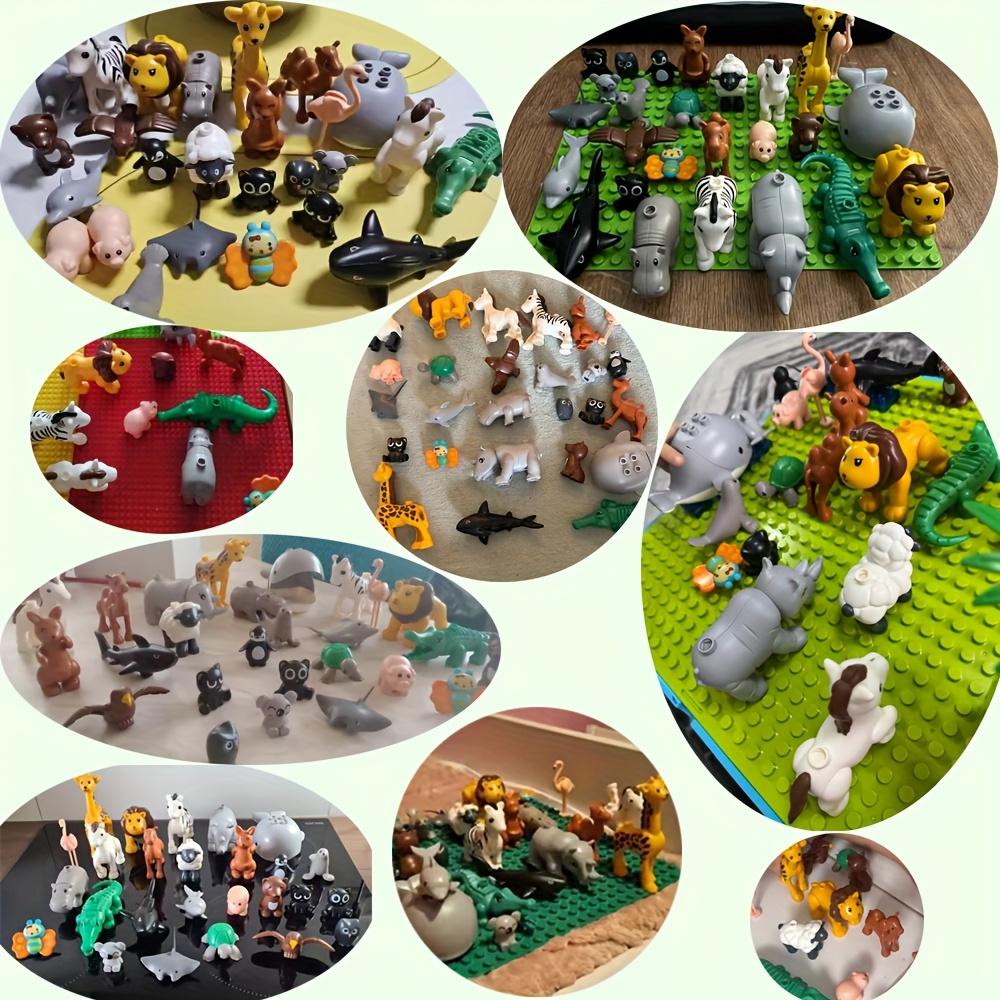 25 stk/sett Stor Størrelse Minifigur Dyr Klosse Gårdsserie | Store Byggeklosser Kompatible med Duplo Dyreserie Leker for Barns Barnefestgave