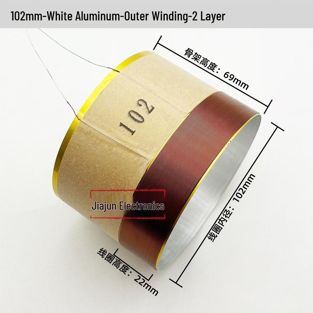 Black Aluminum Woofer Voice Coil Repair Kit - Core Wire: 25-125, Coil Sizes: 65.5mm, 75.5mm, 99.5mm