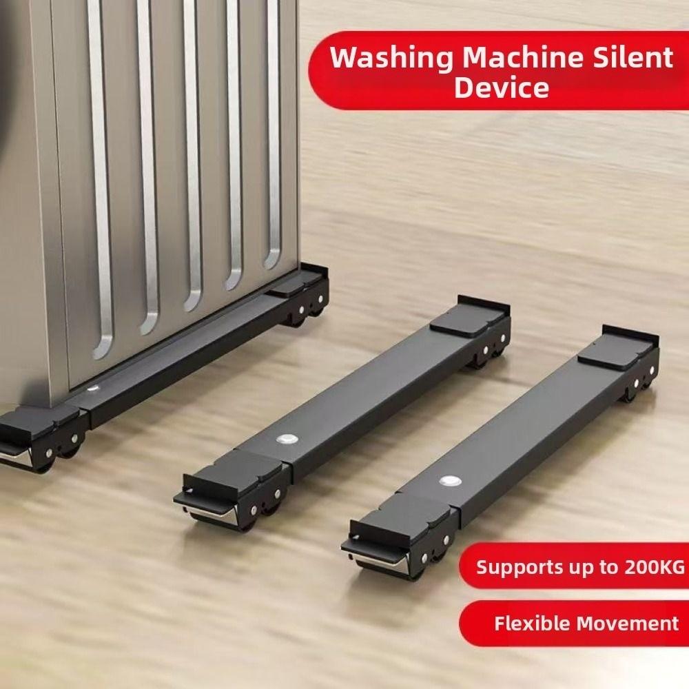 2Pcs/Set Sliding Washing Machine Stand Retractable Adjustable Refrigerator Raised Base Durable Heavy Duty Dryer Holder