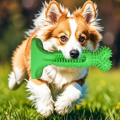 Dog Toothbrush Stick Toy Spiky Textured Dog Chew Toy Puppy Teething Toy for Efficient Tooth Cleaning Aggressive Chewers Training