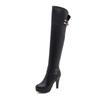 Sgesvier  Black High Heels Over The Knee Boots Women Platform Thigh High Boots Autumn Winter Long Boots Shoes Sexy White