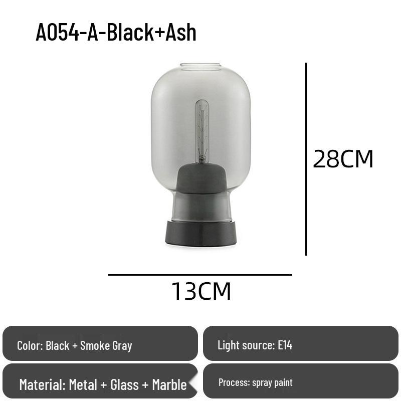 Nordic Modern Minimalist Glass Bedside Lamp for Designer Showrooms, Hotels & B&Bs