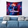 Mbappe Custom Your Name Wall Decor Tapestry Art For Pet Memorial Birthday Wedding Party Backdrop Family Gift