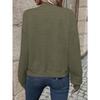 Women Solid Color Zipper Round Neck Long Sleeve Loose Casual Jacket Outerwear