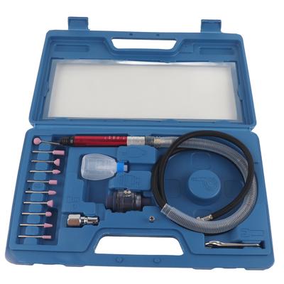 Kit Micro Meuleuse Pneumatique 17 Pièces Outil de Polissage Mini Crayon Léger pour Nettoyage de Bijoux