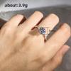 Huitan Luxury 6 Claws Cubic Zirconia Wedding Bands Women's Rings Simple and Elegant Design Engage Proposal Rings Fashion Jewelry
