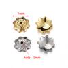 50pcs 7mm Gold Color Stainless Steel Flower Bead Caps for Jewelry Making DIY Components Accessories Beads Base Wholesale