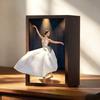 Ballet Dance Wooden Tissue Box Holder With Creative Cartoon Design For Home Decor