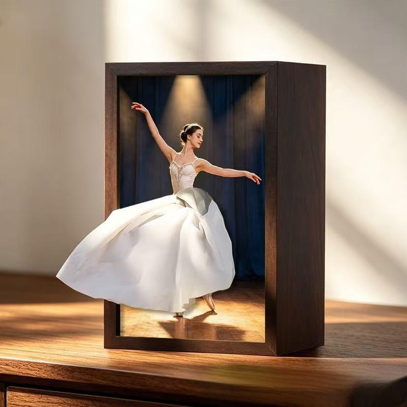 Ballet Dance Wooden Tissue Box Holder With Creative Cartoon Design For Home Decor