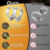 2pcs 3 Inch Exhaust Band Clamps 10.9 Grade Bolt Narrow 360 Degree Sealing Distribution 304 Stainless Steel Muffler Pipe Couplers