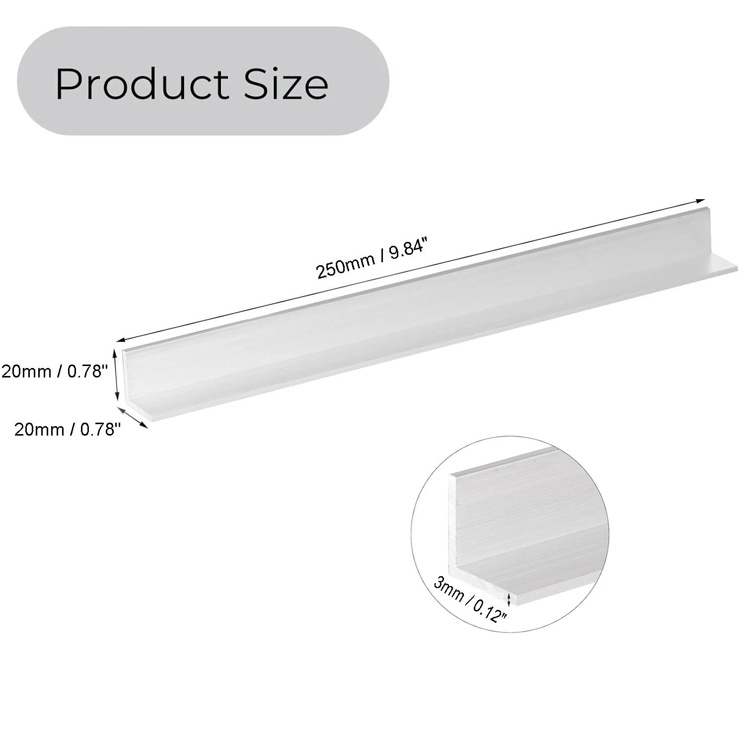 1-5pcs thick 3mm4mm5mm 6061 Right Angle aluminum L-shaped aluminum alloy Aluminum edging triangle profile Decoration Materials 1pcs