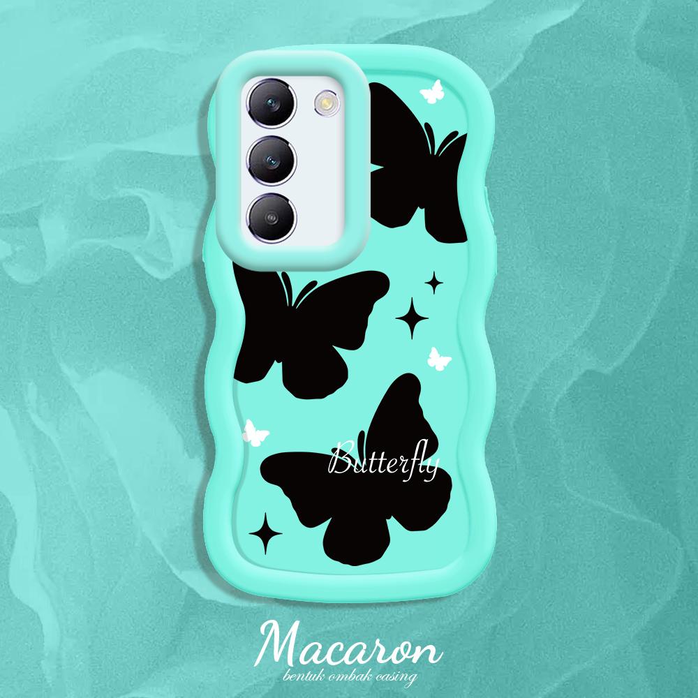 

Окрашенный узор Big Wave Edge Мягкий силиконовый материал Macaron чехол для телефона противоударный защитный резиновый чехол для OnePlus Vivo Motorola Moto OnePlus Nord N30 SE синий