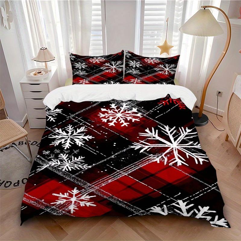 3pcs Winter Plaid Bedding Set, Breathable And Soft, Suitable for All Seasons Machine Washable, Suitable for Bedroom Decoration,yy250822195