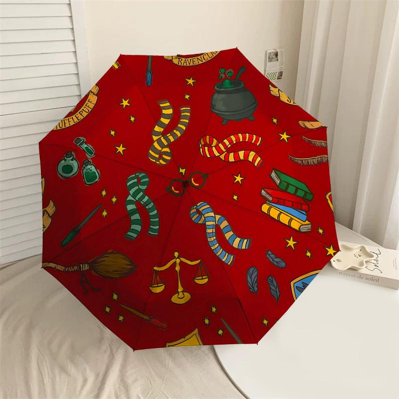 

1PC Harry Potter Hogwarts Houses Umbrella-8-Rib Reinforced, Automatic Open, Lightweight & Durable, Cute Fashion Accessory for Outdoor, D2691