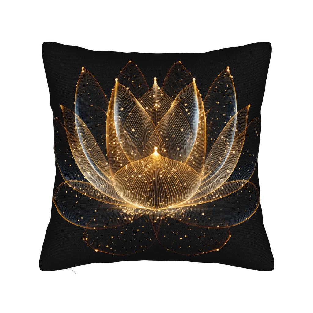 Black White Gold Flower Pillow Case Graphic Pillow Cover For Chair Sofa Home Decor Fashion Cushion Cover