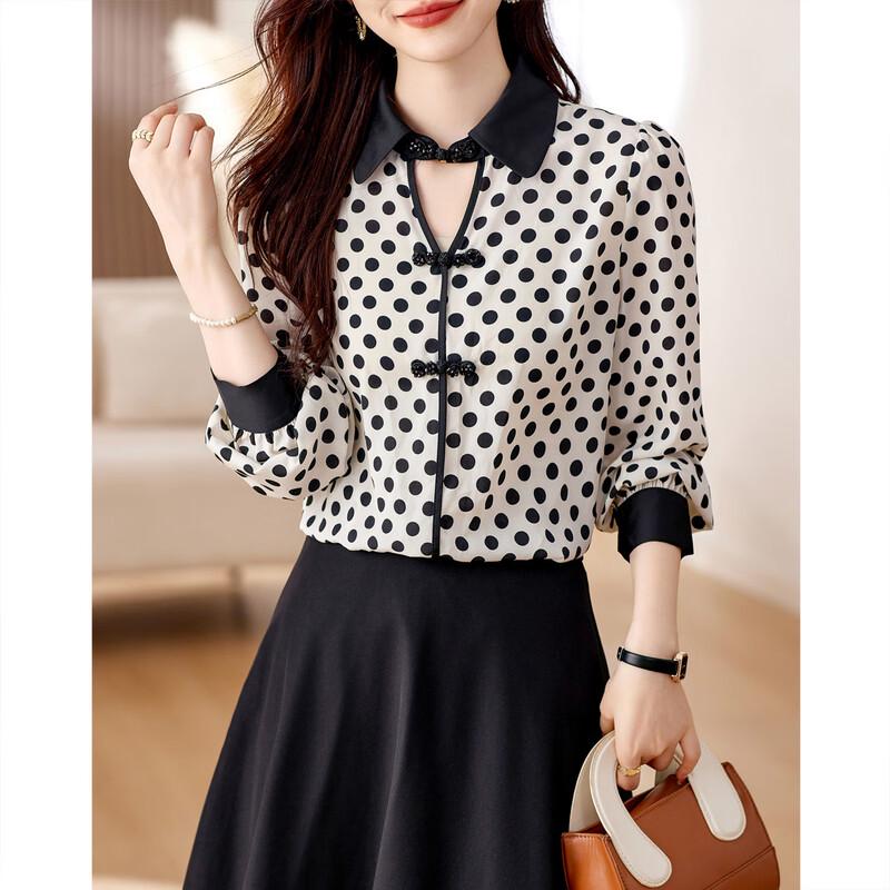 Demana Damen Neues Chinesisches Design Gepunktetes Hemd