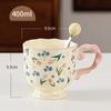 Ceramic Goblet Gift Box for Teacher Cup Souvenir Mug Underglaze Colored Water Cup for Household Coffee Cup for Women