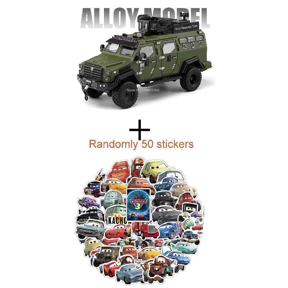 Scale 1:24 Sabertooth Car Model Toy Doors Opened Pull Back Metal Diecast Shock Absorption Armored Vehicles Desktop Ornaments