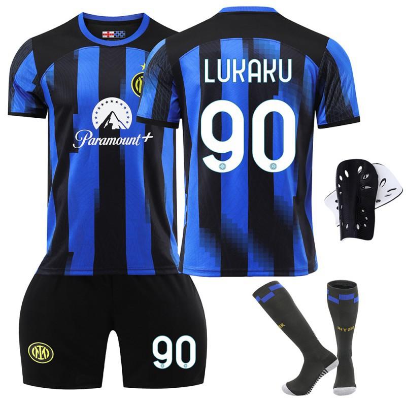 2324 Inter Mailand Heimfußballtrikot Nr. 10 Lautaro Set 9 Zeko 90 Lukaku Kinder-Trikot Version