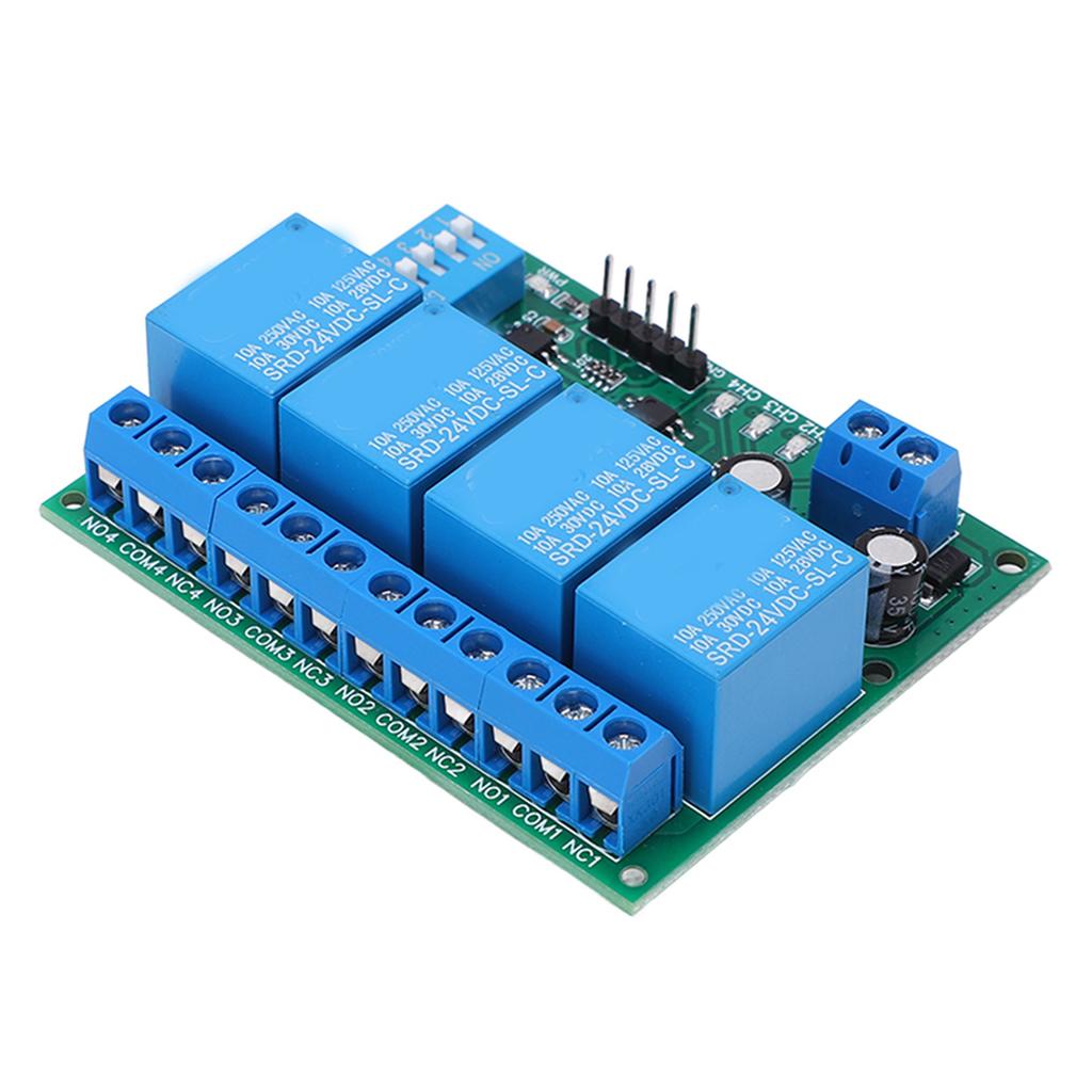 Relay Module 4 Channel Control Board Switch Controller DC 24V Accessory for Electronics