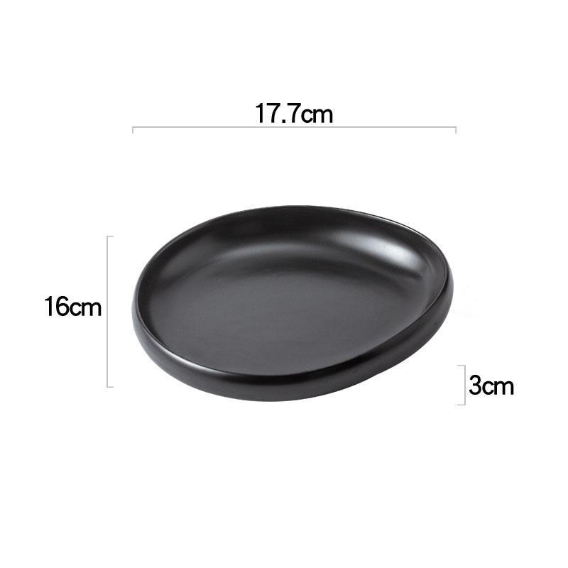 

Керамическая однотонная тарелка для салата Ресторанная кухня Креативная посуда Обеденная тарелка Неправильной формы Тарелка для пасты, стейка, суши