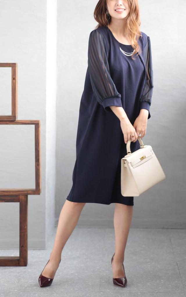 Gold Japan Plus Size Cocoon Long Sheer Perfect for Size 3L Women's Dress, Knee-Length, Plaid, Sleeves, Chiffon, Sleeves, Tucked, Commuting,