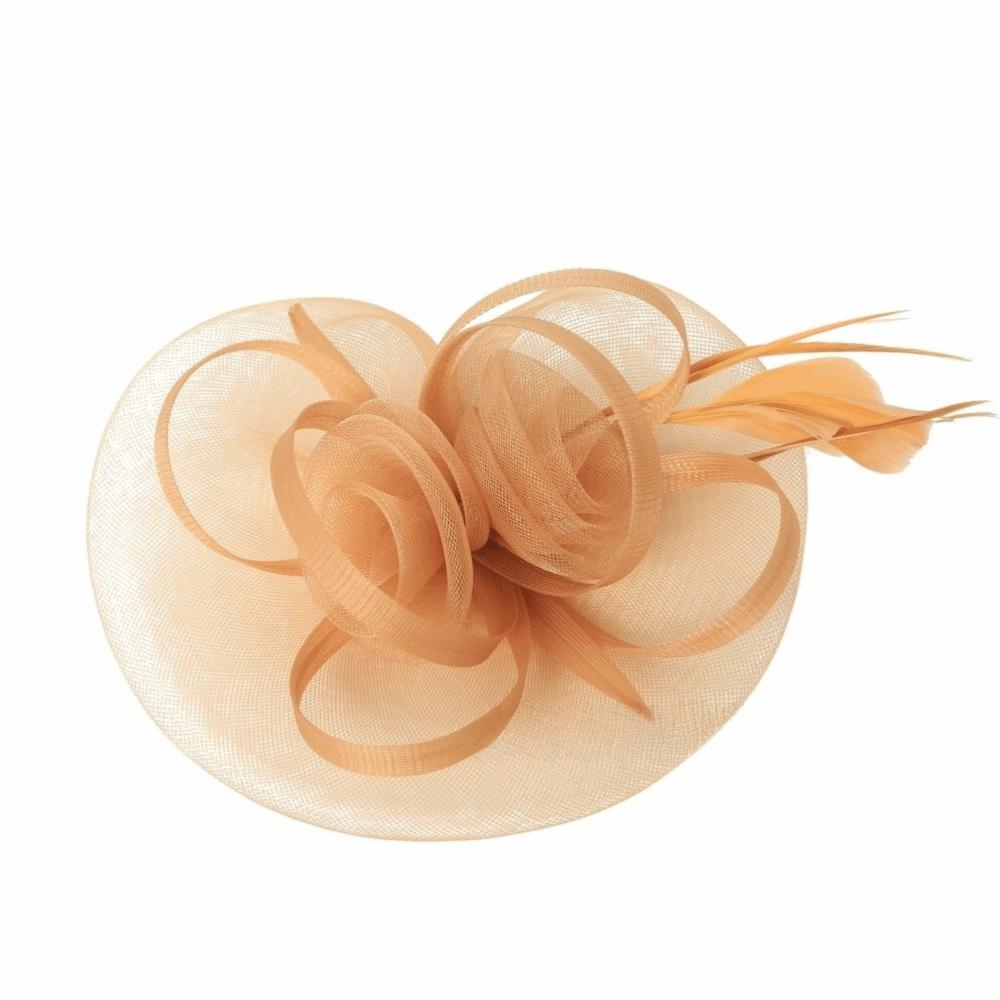 Vintage síťovaná pokrývka hlavy Pírková svatební pokrývka hlavy Elegantní fascinátor Klobouk pro dostihové události