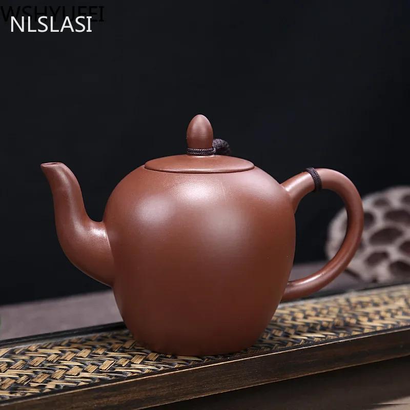Chinese Yixing Teapot Purple Clay Xishi Tea Pot Beauty Handmade Kettle Dahongpao Tea Set Customized Gifts Authentic