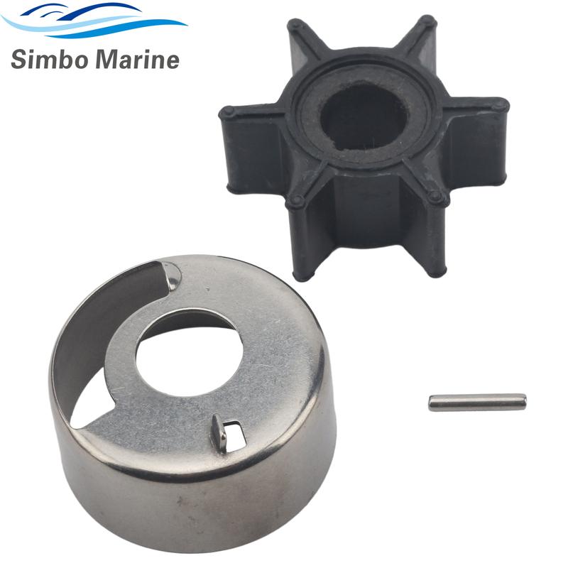 8M0155395 Water Pump Impeller Repair Kit with Housing Fits for Mercury 4HP 5HP 6HP Outboard Engines Replaces 16159A03 16159T01