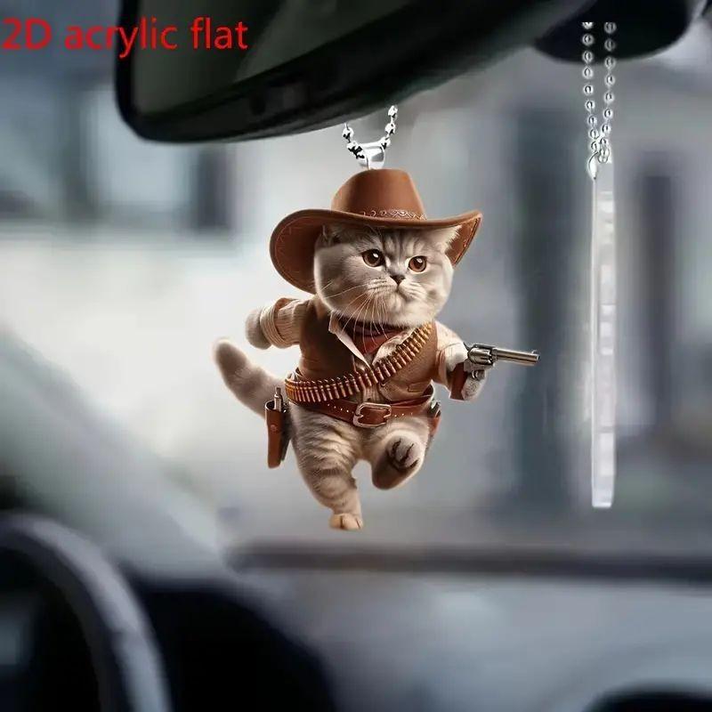 Lovely Acrylic Cat Car Pendant Ideal For Personalizing Your Decor Vehicle