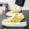 2025 Fashion Yellow Skateboarding Shoes Men Designer Sneakers Platform Canvas Shoes Men Breathable Summer Casual Sneakers Man