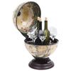 Wine Rack - VIDAXL - Table Globe - Solid Wood - White and Brown - 38x33x48 Cm