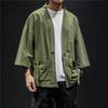 Kimono svetr nadměrné velikosti Retro Tradiční japonské samurajské oblečení Čínský styl Lněný Haori Yukata Streetwear