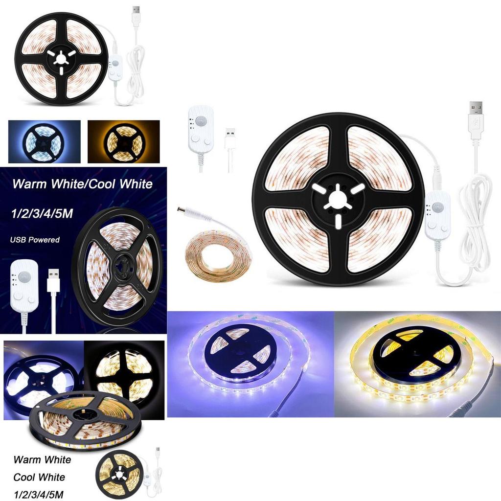 Versatile 1-5m Pir Motion Sensor Led Strip Lights Usb Powered For Closets And Stairs