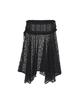 Nigaennikol Lace Shirring Flare Midi Skirt_Black