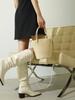 Vuivui Dono Stitch Leather Tote And Crossbody Bag [Cream]
