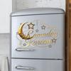 1Pcs Ramadan Cartoon Gold Moon Wall Sticker Self-adhesive Eid Al Adha Muslim Gurbang Ramadan Decoration for Home