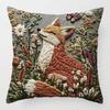 2PCS Vibrant Bohemian Style Short Plush Pillow Cover 45x45cm Doggy Imitation Embroidered Pillowcase (Pillow Insert Not Included)
