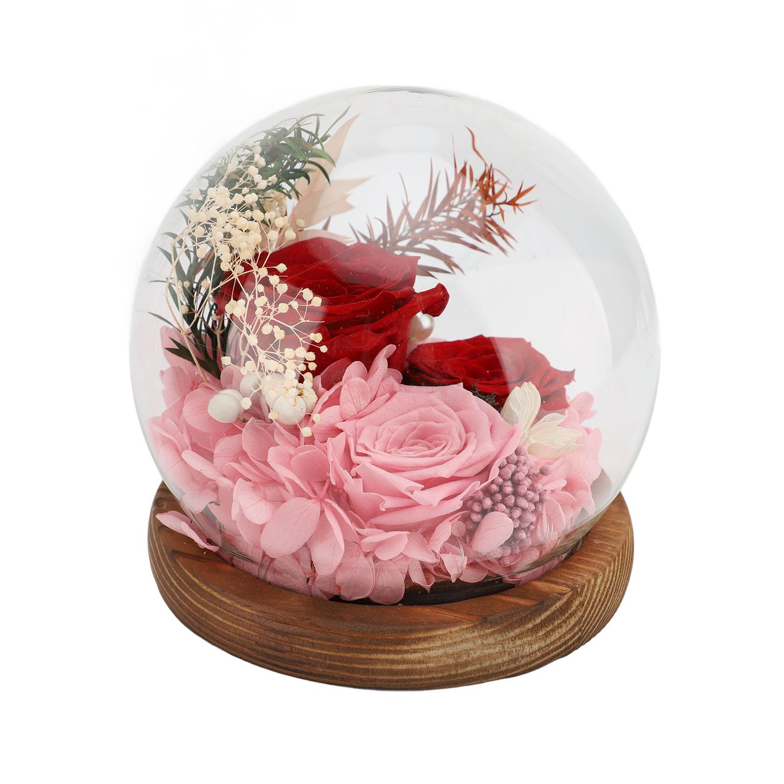 

Вечный цветок в стеклянном куполе Изысканный романтический светодиодный светильник с стабилизированным цветком в стеклянном куполе Тип 5